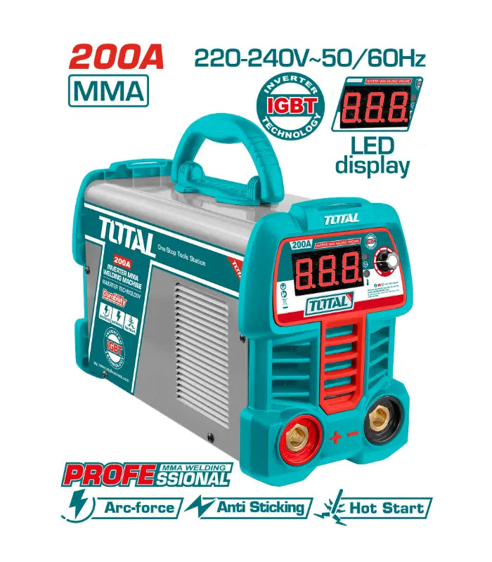 АПАРАТ ИНВЕРТОР ЗА ЗАВАРУВАЊЕ 200A TOTAL - TW220069