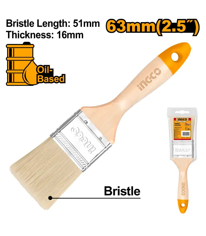 Четки дрвени 2.5″ 63mm INGCO - CHPTB0125