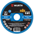 Диск за сечење инокс/челик, FIRECUT 115x1mm - WURTH