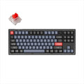 KEYBOARD MECHANICAL KEYCHRON V3 TKL QMK/VIA RGB Keychron K PRO Red switch, Frosted Black (Translucent), w/knob, V3-C1