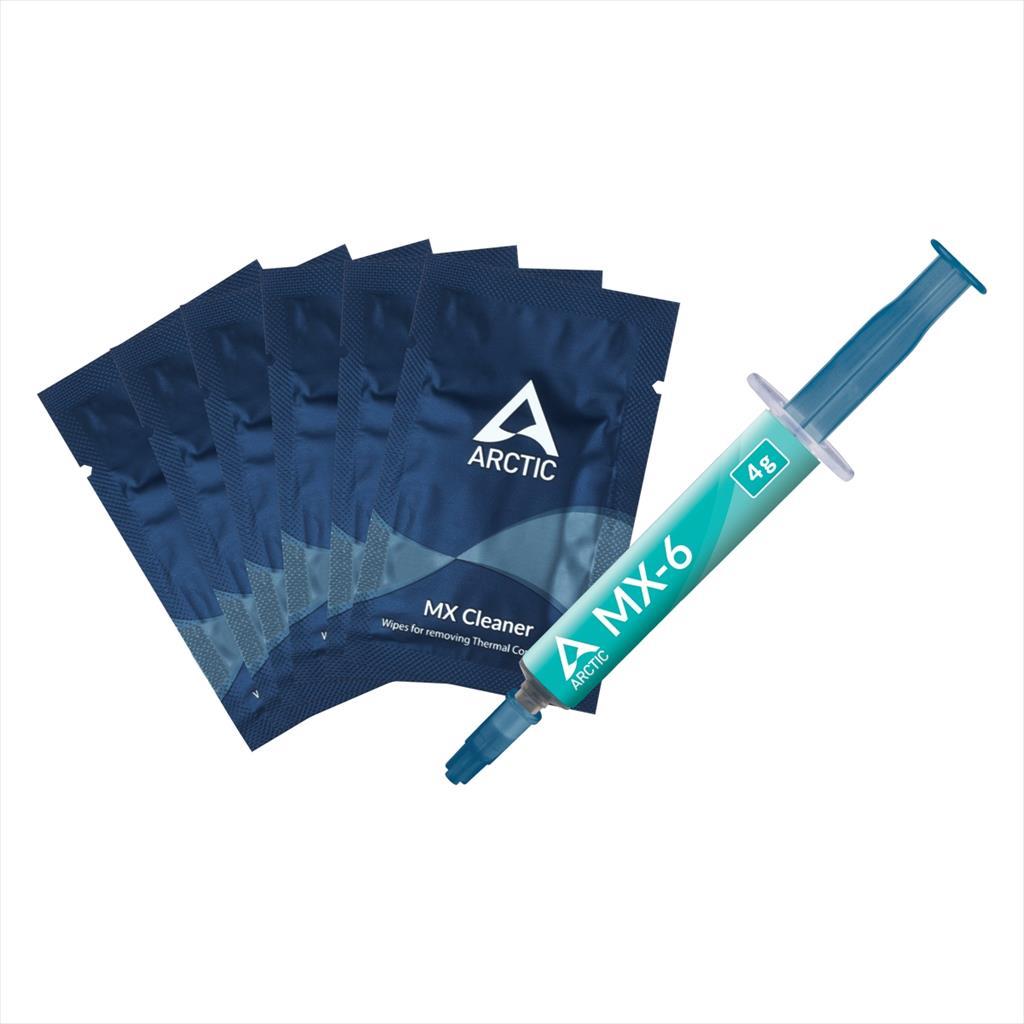 PASTE THERMAL ARCTIC MX-6 (4g) TC: 7.5 W / mk  w/ x6 pcs MX cleaner ACTCP00084A