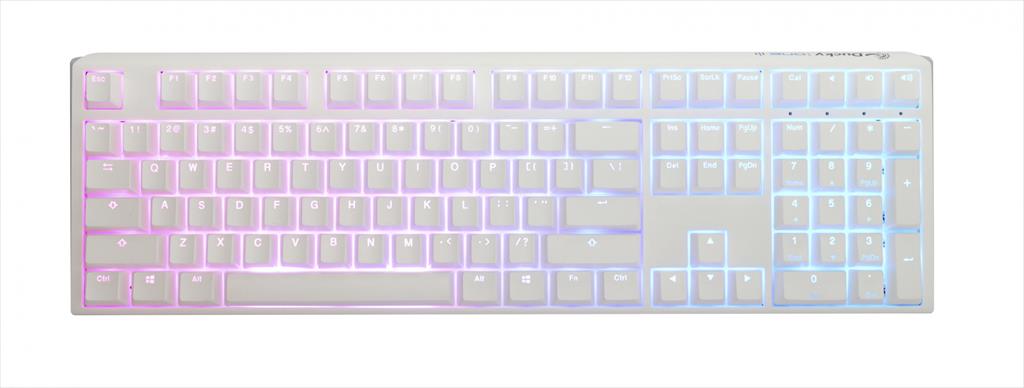 KEYBOARD MECHANICAL DUCKY ONE 3 FULL SIZE RGB PBT Double-shot keycaps HOT-SWAPPABLE Cherry MX Blue, Pure White, DKON2108ST-CUSPDPWWWSC1