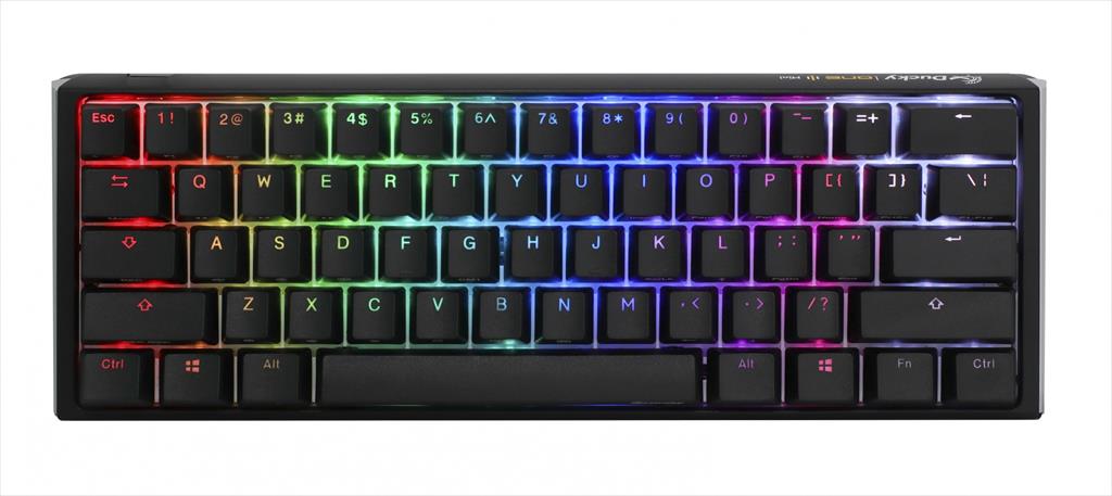 KEYBOARD MECHANICAL DUCKY ONE 3 MINI RGB 60% PBT Double-shot keycaps HOT-SWAPPABLE Cherry MX Blue, Black, DKON2161ST-CUSPDCLAWSC1