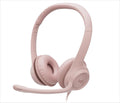 HEADPHONES LOGITECH H390 USB Rose w/Microphone 981-001281
