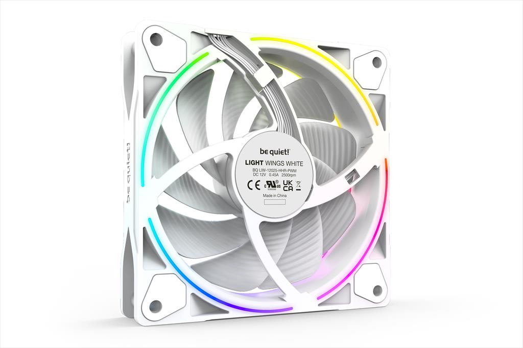 COOLERS CASE FAN 3x120mm BE QUIET! LIGHT WINGS WHITE PWM high speed 2500rpm ARGB, RIFLE BEARING, Triple Pack, BL101