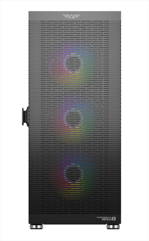 CASE ARMAGGEDDON E-ATX Full-Tower TESSARAXX APEX 8 w/WINDOW, FRONT MESH, w/o OD DVD slot