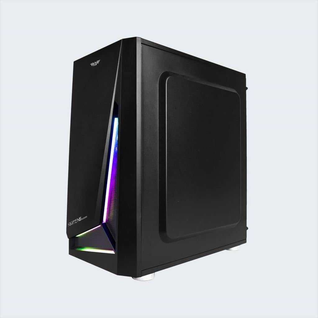 CASE ARMAGGEDDON microATX NIMITZ N5 AURORA BLACK, w/WINDOW, RGB FRONT PANEL, w/o OD DVD slot