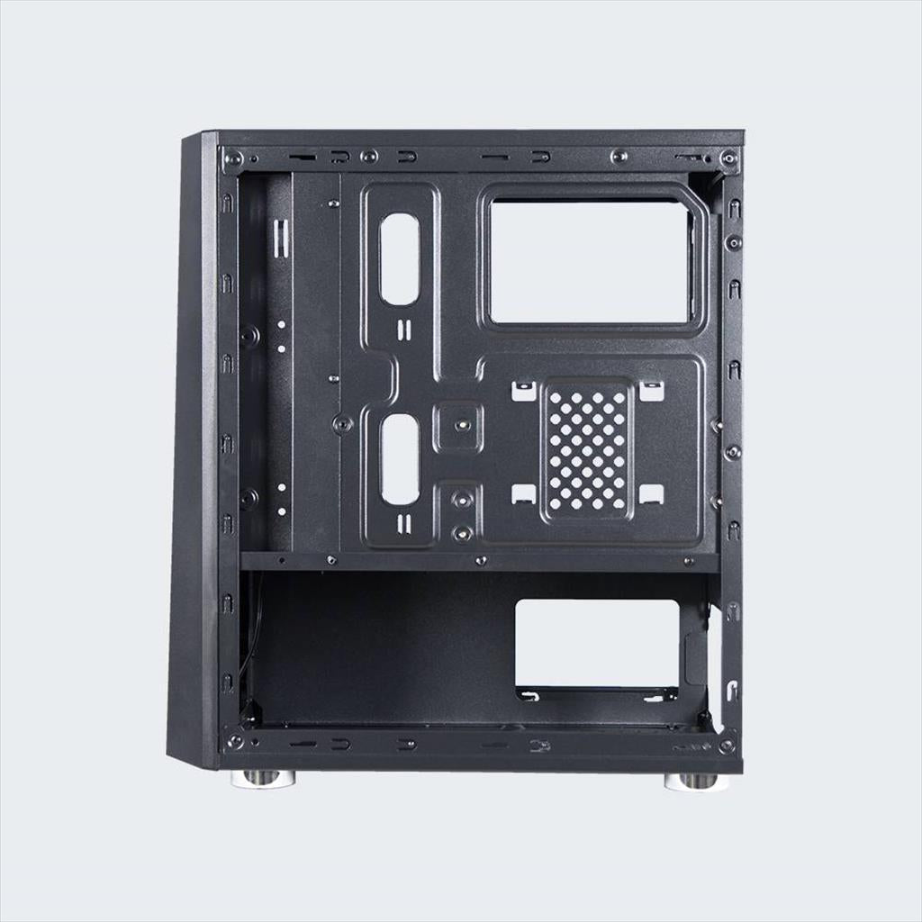 CASE ARMAGGEDDON microATX NIMITZ N5 AURORA BLACK, w/WINDOW, RGB FRONT PANEL, w/o OD DVD slot