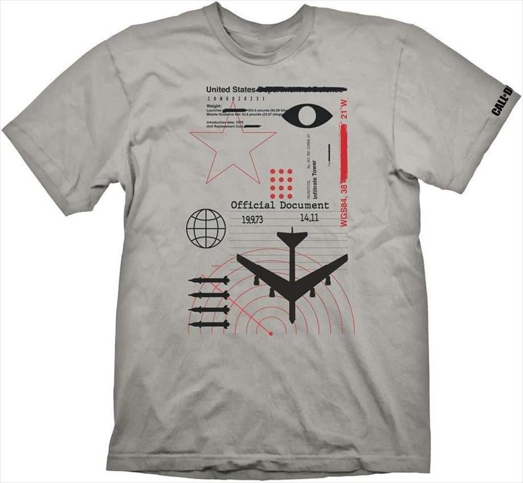 T-SHIRT CALL OF DUTY: COLD WAR (RADAR) Light Gray, Size M