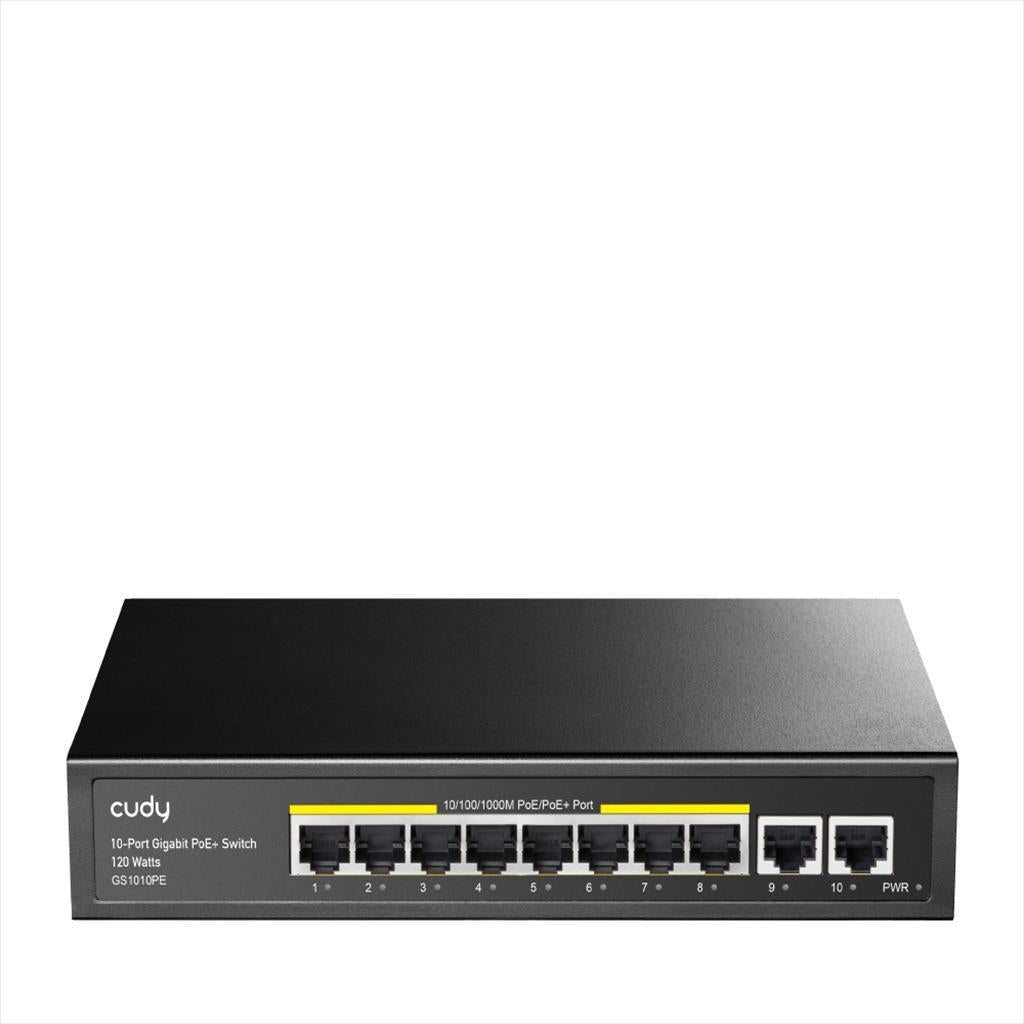 NET Switch CUDY 10-port Gigabit POE 120W GS1010PE