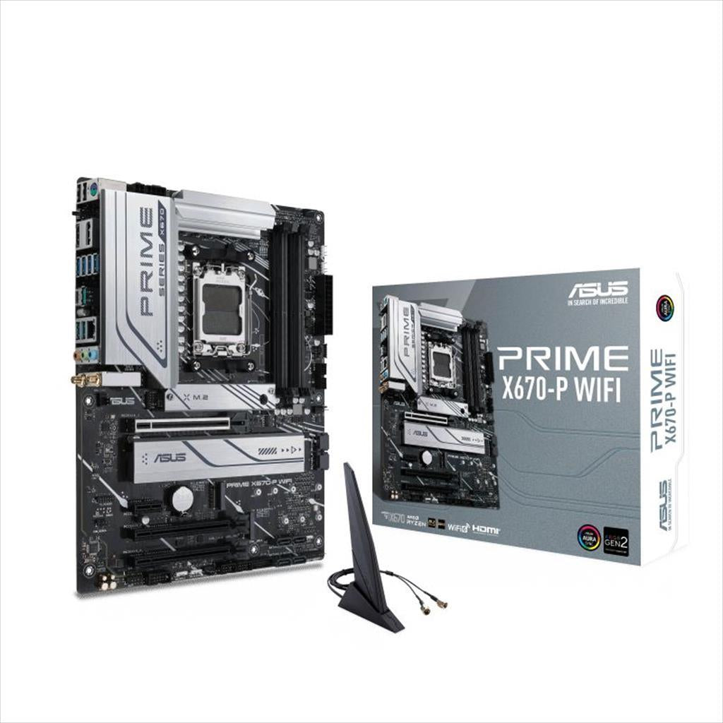 MB AM5 X670-P PRIME WIFI ASUS 4xDDR5 6400Mhz(O.C),HDMI,DP, 3xPCIex16 4.0, PCIex1, 3xM.2, 6xSATAIII, WiFi 6,BT 5.2