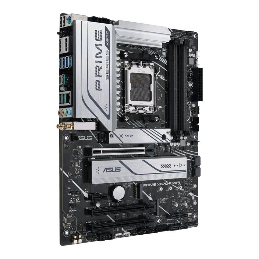 MB AM5 X670-P PRIME WIFI ASUS 4xDDR5 6400Mhz(O.C),HDMI,DP, 3xPCIex16 4.0, PCIex1, 3xM.2, 6xSATAIII, WiFi 6,BT 5.2