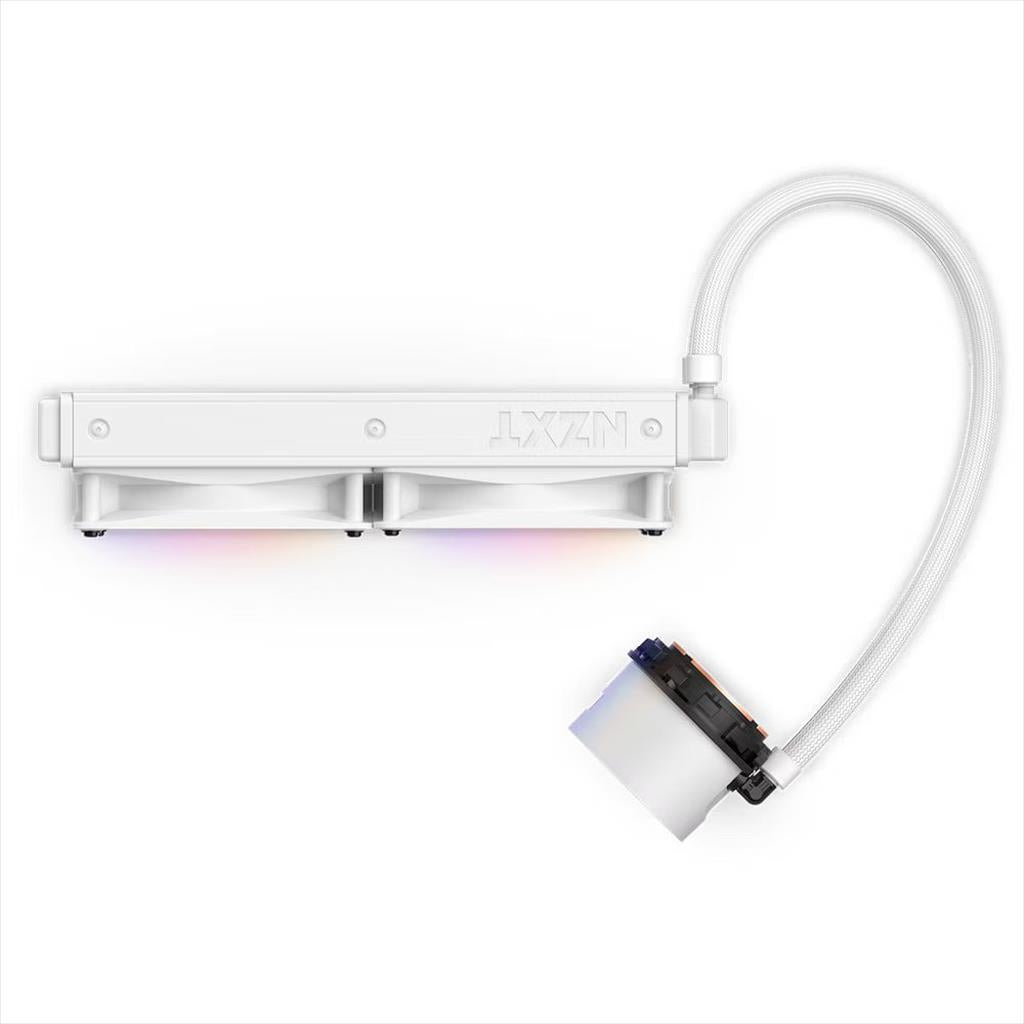 COOLERS CPU AIO NZXT Kraken 240 RGB, 2x120mm F120 RGB Core fans, RGB Controller, w/1.54" LCD display, RL-KR240-W1, MATTE WHITE