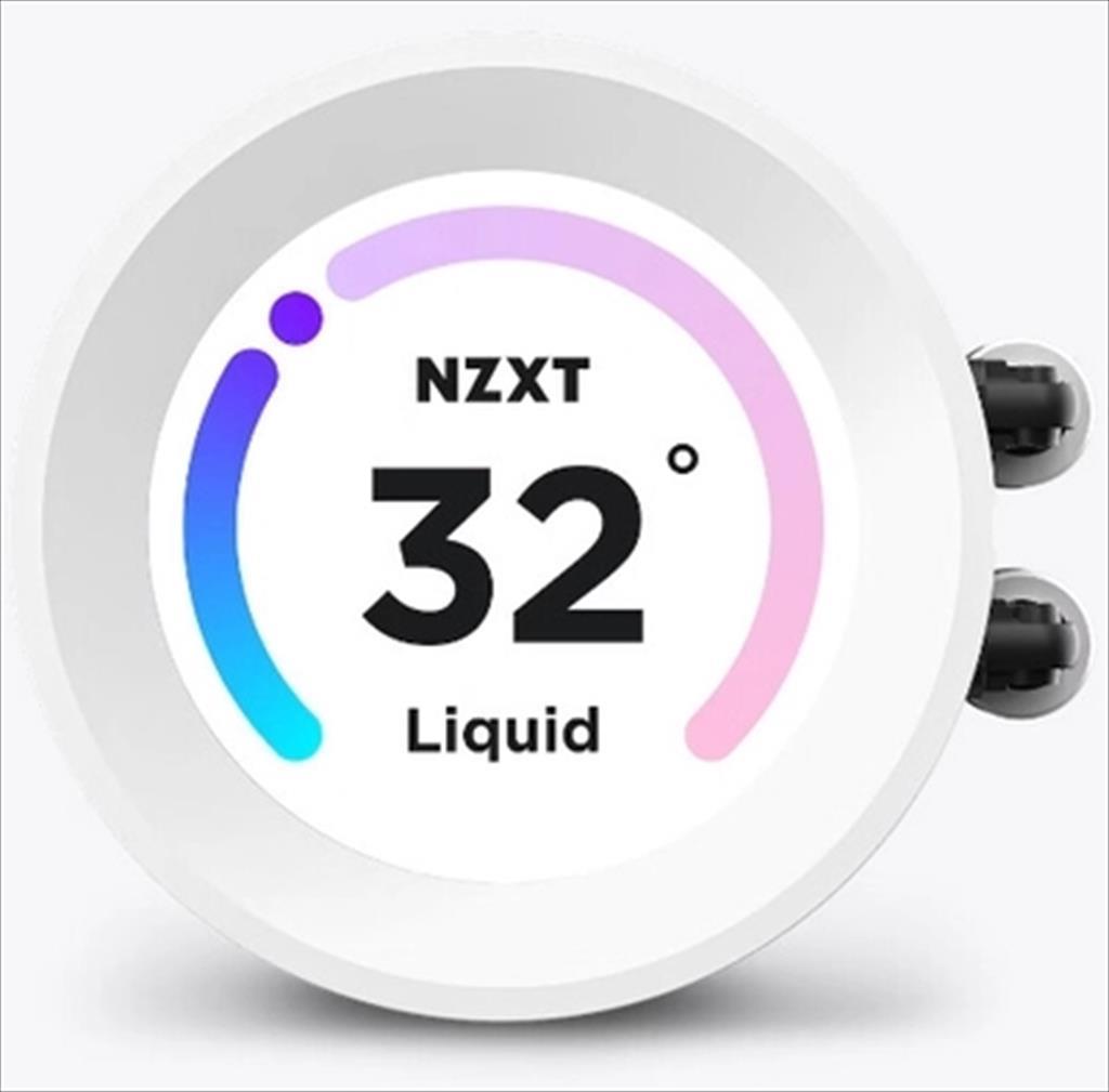 COOLERS CPU AIO NZXT Kraken 280 ELITE RGB, 2x140mm F140 RGB Core fans, RGB Controller, w/2.36" LCD display, RL-KR28E-W1, MATTE WHITE