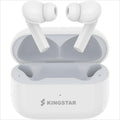 EARPHONES WIRELESS KINGSTAR TWS-K025, Bluetooth w/microphone, White