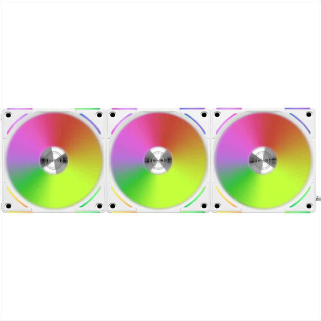 COOLERS CASE FAN 3x120mm LIAN LI UNI  AL120 V2 w/controller ARGB PWM, White, AL120V2-3W