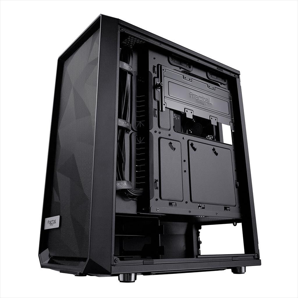 CASE FRACTAL DESIGN ATX Mid-Tower MESHIFY C, 2x120mm Dynamic X2 GP-12 3-pin fans, w/WINDOW, Front Mesh, Black, FD-CA-MESH-C-BKO-TG