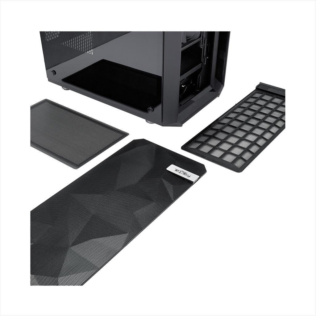 CASE FRACTAL DESIGN ATX Mid-Tower MESHIFY C, 2x120mm Dynamic X2 GP-12 3-pin fans, w/WINDOW, Front Mesh, Black, FD-CA-MESH-C-BKO-TG