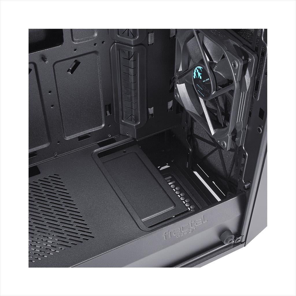 CASE FRACTAL DESIGN ATX Mid-Tower MESHIFY C, 2x120mm Dynamic X2 GP-12 3-pin fans, w/WINDOW, Front Mesh, Black, FD-CA-MESH-C-BKO-TG