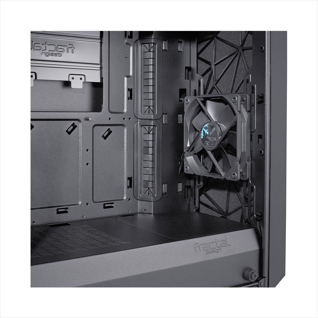 CASE FRACTAL DESIGN ATX Mid-Tower MESHIFY C, 2x120mm Dynamic X2 GP-12 3-pin fans, w/WINDOW, Front Mesh, Black, FD-CA-MESH-C-BKO-TG