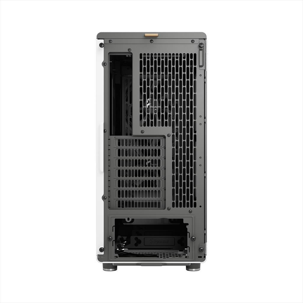 CASE FRACTAL DESIGN ATX Mid-Tower NORTH, 2x140mm Aspect 4-pin PWM fans, w/WINDOW, Side Mesh+Front wood panel, Chalk White, FD-C-NOR1C-03