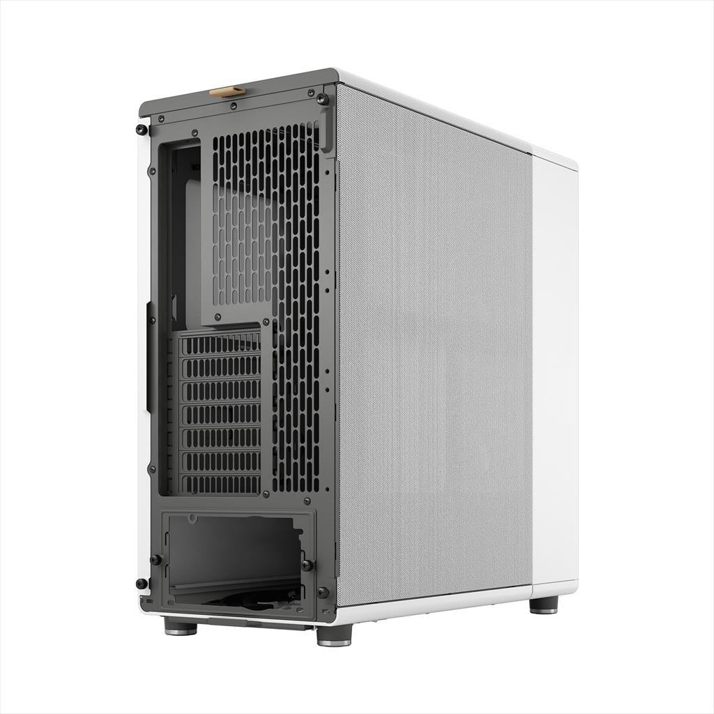 CASE FRACTAL DESIGN ATX Mid-Tower NORTH, 2x140mm Aspect 4-pin PWM fans, w/WINDOW, Side Mesh+Front wood panel, Chalk White, FD-C-NOR1C-03