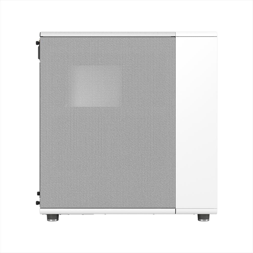 CASE FRACTAL DESIGN ATX Mid-Tower NORTH, 2x140mm Aspect 4-pin PWM fans, w/WINDOW, Side Mesh+Front wood panel, Chalk White, FD-C-NOR1C-03