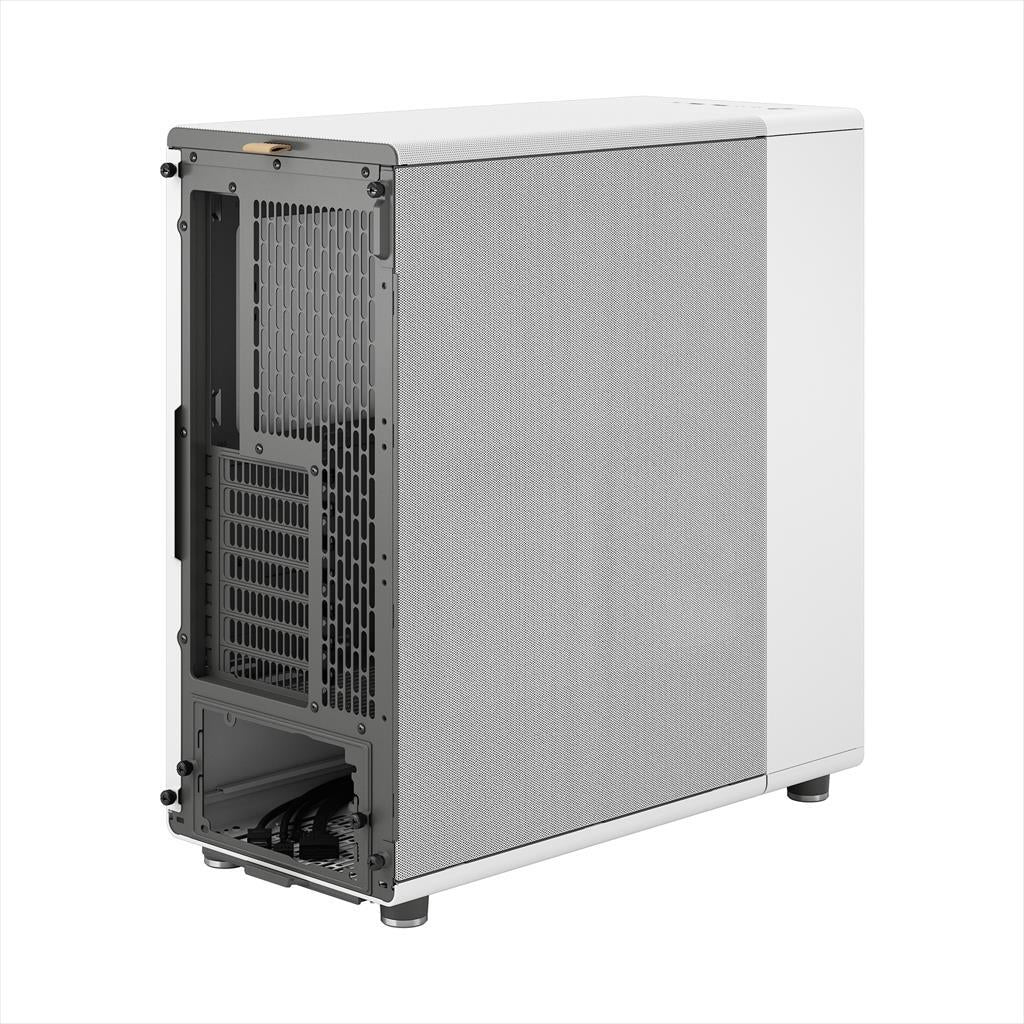 CASE FRACTAL DESIGN ATX Mid-Tower NORTH, 2x140mm Aspect 4-pin PWM fans, w/WINDOW, Side Mesh+Front wood panel, Chalk White, FD-C-NOR1C-03