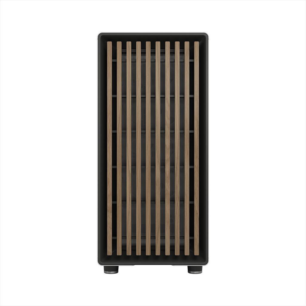 CASE FRACTAL DESIGN ATX Mid-Tower NORTH, 2x140mm Aspect 4-pin PWM fans, w/WINDOW, Side Mesh+Front wood panel, Chalk White, FD-C-NOR1C-03