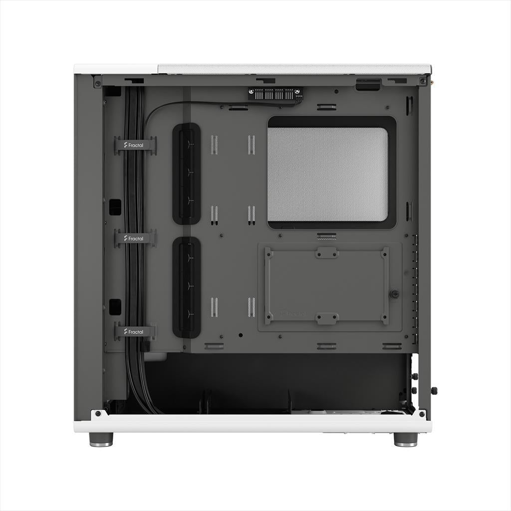 CASE FRACTAL DESIGN ATX Mid-Tower NORTH, 2x140mm Aspect 4-pin PWM fans, w/WINDOW, Side Mesh+Front wood panel, Chalk White, FD-C-NOR1C-03