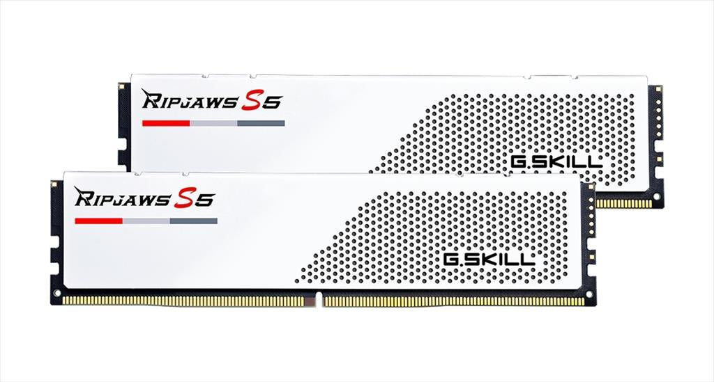 RAM DDR5 64GB(2x32GB) 6000MHz CL30 G.SKILL Ripjaws S5 Intel XMP White F5-6000J3040G32GX2-RS5W