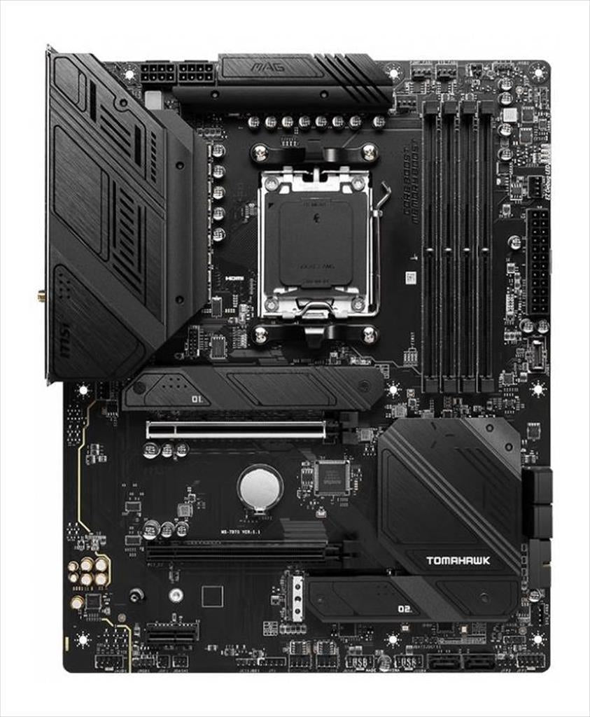 MB AM5 MAG B650 TOMAHAWK WIFI MSI 4xDDR5 7600+Mhz (O.C), DP, HDMI, 2xPCI-Ex16 4.0, PCI-Ex1,  3xM.2, 6xSATA3, 2.5Gb LAN, Wifi6E, BT 5.3 7D75-001R