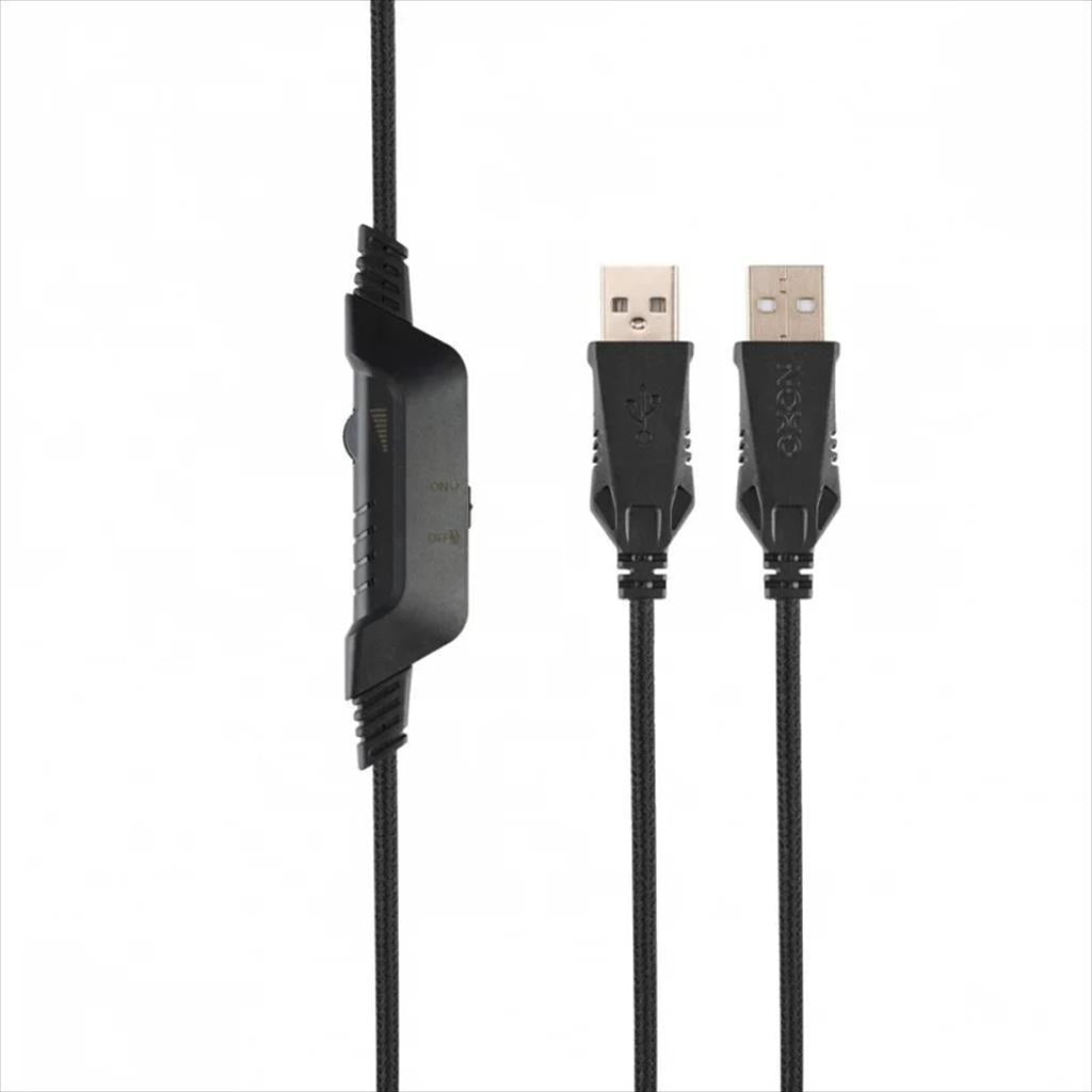 HEADPHONE NOXO APEX GAMING HEADSET, FLEXIBLE MICROPHONE, USB, VIRTUAL 7.1 SOUND, ILLUMINATED EAR CUPS AND MICROPHONE, BRAIDED CABLE
