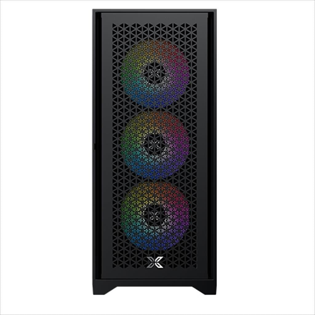 CASE XIGMATEK ATX mid-Tower LUX S black w/650W X-Power PSU 80+, w/TG Magnet flip, metal vents FP, 4x120mm X24A, ARGB Galaxy II Fan Control Kit