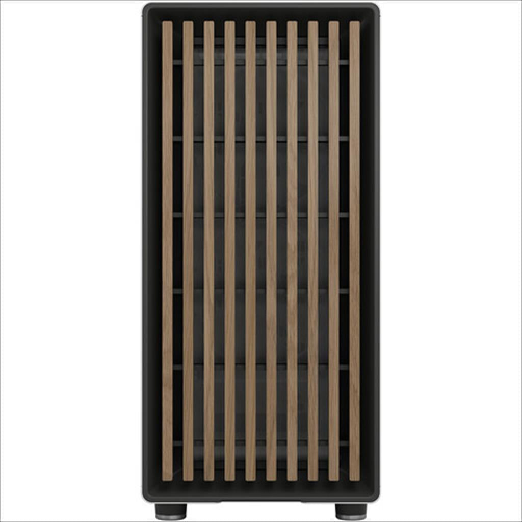 CASE FRACTAL DESIGN ATX Mid-Tower NORTH, 2x140mm Aspect 4-pin PWM fans, w/WINDOW Clear, Front wood panel, Chalk White, FD-C-NOR1C-04