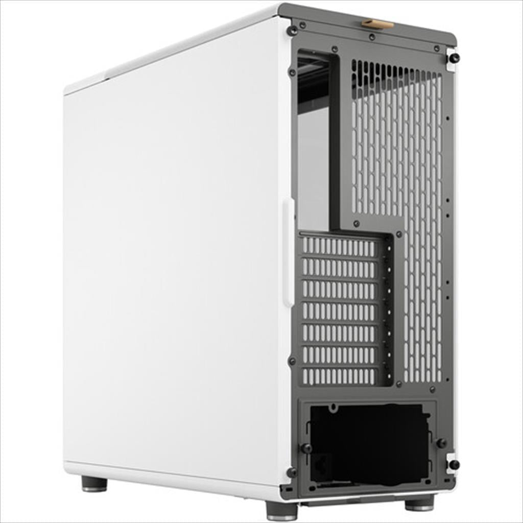 CASE FRACTAL DESIGN ATX Mid-Tower NORTH, 2x140mm Aspect 4-pin PWM fans, w/WINDOW Clear, Front wood panel, Chalk White, FD-C-NOR1C-04