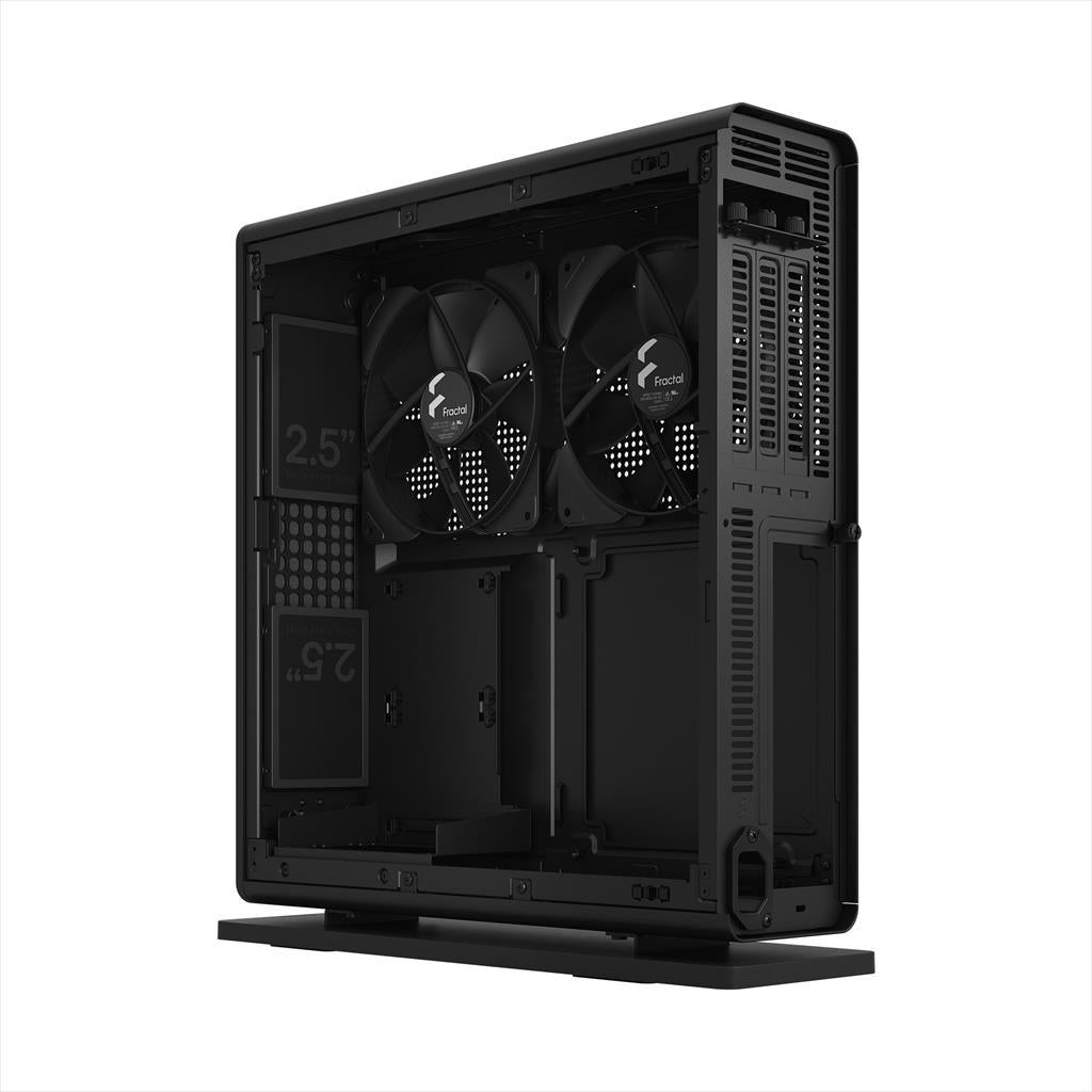 CASE FRACTAL DESIGN mini ITX RIDGE, 2x140mm Aspect 4-pin PWM fans, Black, FD-C-RID1N-11