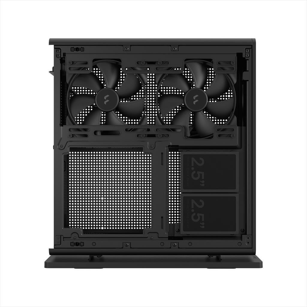 CASE FRACTAL DESIGN mini ITX RIDGE, 2x140mm Aspect 4-pin PWM fans, Black, FD-C-RID1N-11