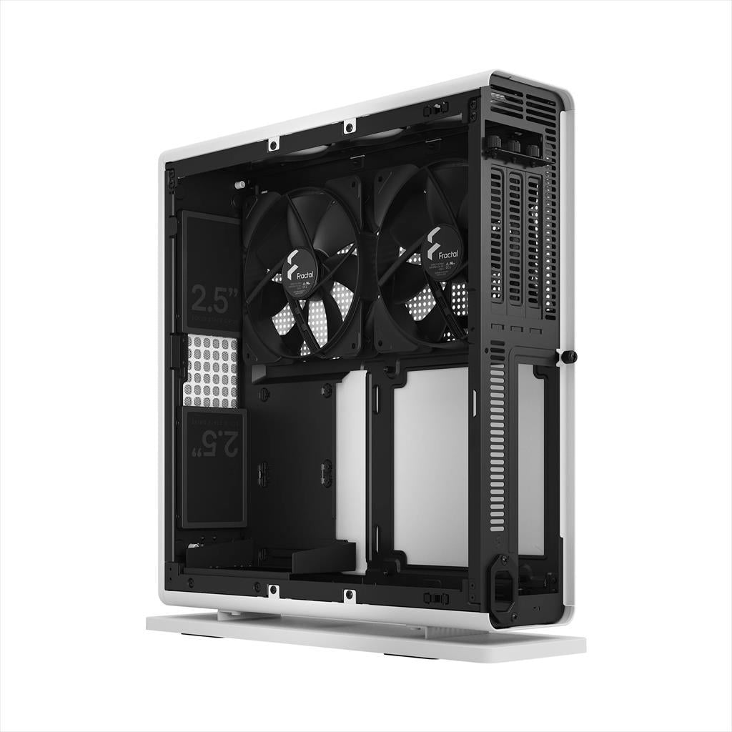 CASE FRACTAL DESIGN mini ITX RIDGE, 2x140mm Aspect 4-pin PWM fans, White, FD-C-RID1N-12