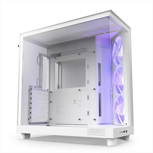 CASE NZXT ATX Mid-Tower H6 FLOW RGB w/WINDOW + side & top MESH 3xF120 RGB Core 120mm fans,1xUSB 3.2 typeC,2x USB 3.2 typeA, Matte White CC-H61FW-R1