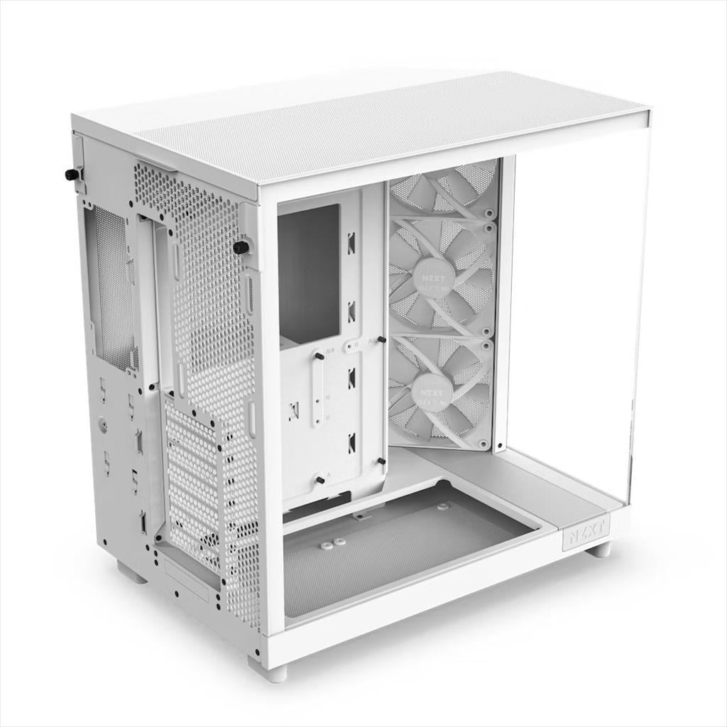 CASE NZXT ATX Mid-Tower H6 FLOW RGB w/WINDOW + side & top MESH 3xF120 RGB Core 120mm fans,1xUSB 3.2 typeC,2x USB 3.2 typeA, Matte White CC-H61FW-R1