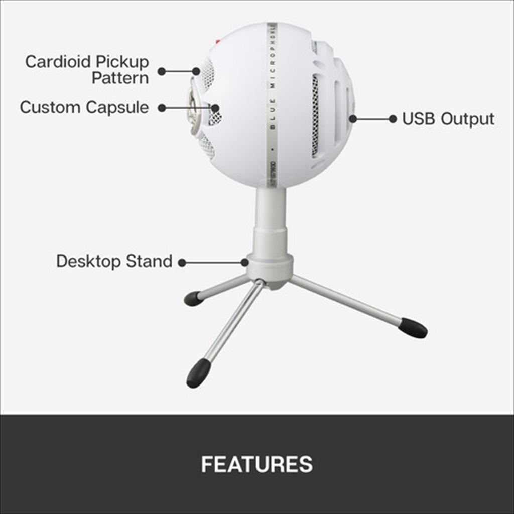 MICROPHONE LOGITECH SNOWBALL ICE WHITE, 988-000070
