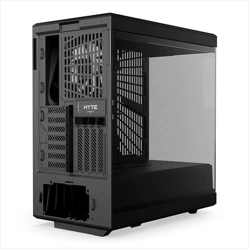 CASE HYTE ATX Mid-Tower Y40, x2 Tempered glass, 2x 120mm fans, w/riser 4.0 cable, USB 3.2 Type C, Black, GEHY-012