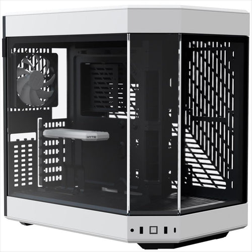 CASE HYTE E-ATX Mid-Tower Y60, x3 Tempered glass (panoramic), 3x 120mm fans, w/riser 4.0 cable, USB 3.2 Type C, Black/White, GEHY-007