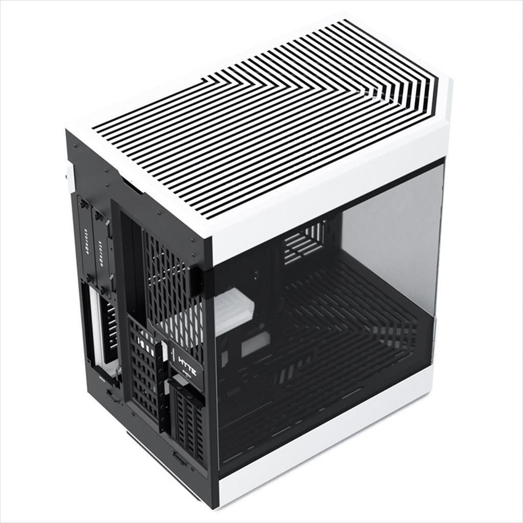 CASE HYTE E-ATX Mid-Tower Y60, x3 Tempered glass (panoramic), 3x 120mm fans, w/riser 4.0 cable, USB 3.2 Type C, Black/White, GEHY-007
