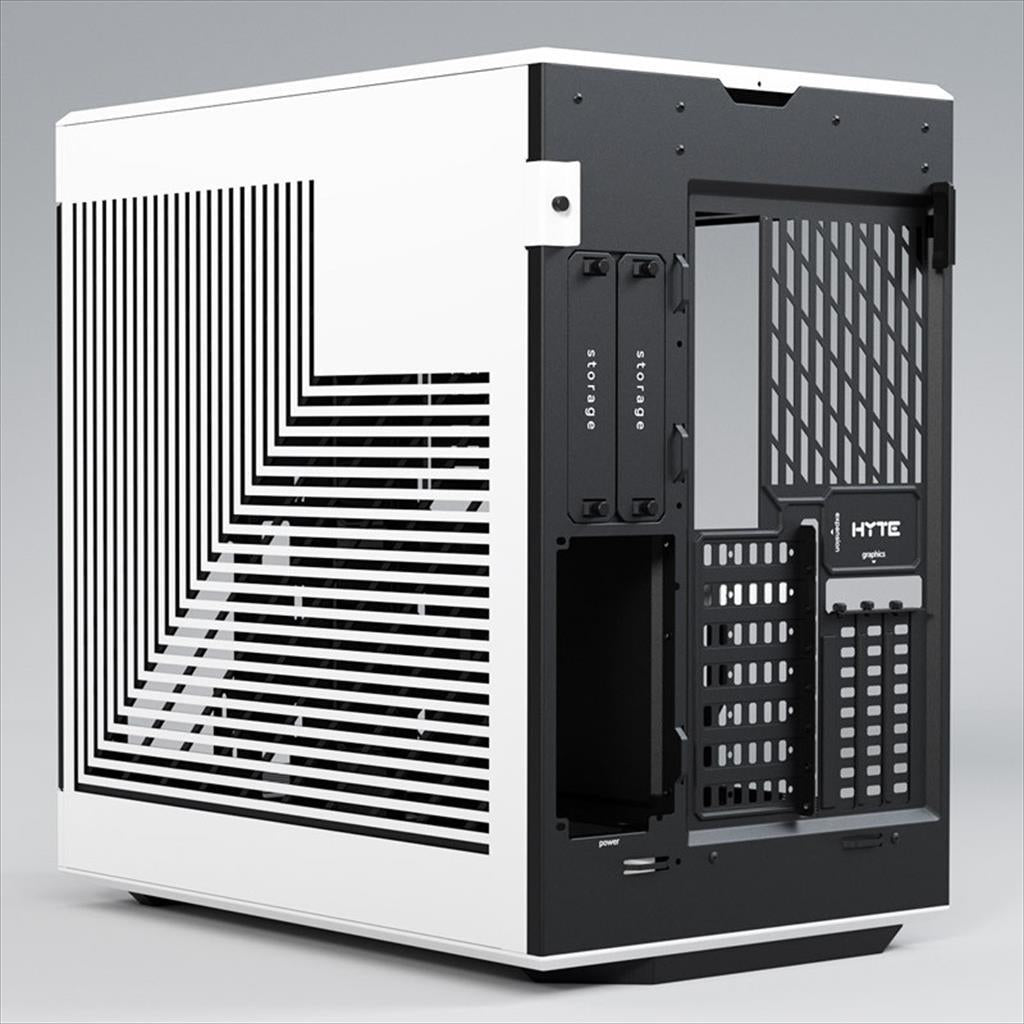CASE HYTE E-ATX Mid-Tower Y60, x3 Tempered glass (panoramic), 3x 120mm fans, w/riser 4.0 cable, USB 3.2 Type C, Black/White, GEHY-007