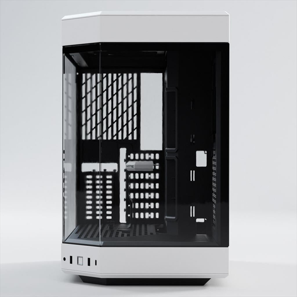 CASE HYTE E-ATX Mid-Tower Y60, x3 Tempered glass (panoramic), 3x 120mm fans, w/riser 4.0 cable, USB 3.2 Type C, Black/White, GEHY-007
