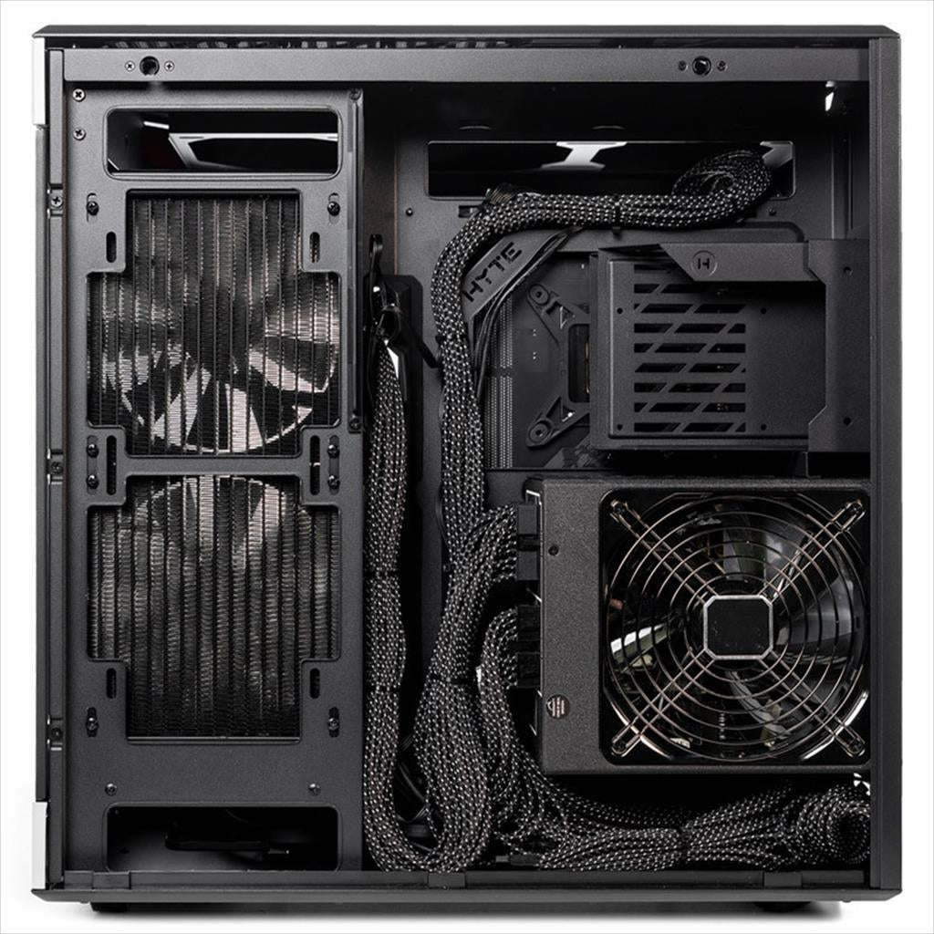 CASE HYTE E-ATX Mid-Tower Y60, x3 Tempered glass (panoramic), 3x 120mm fans, w/riser 4.0 cable, USB 3.2 Type C, Black/White, GEHY-007