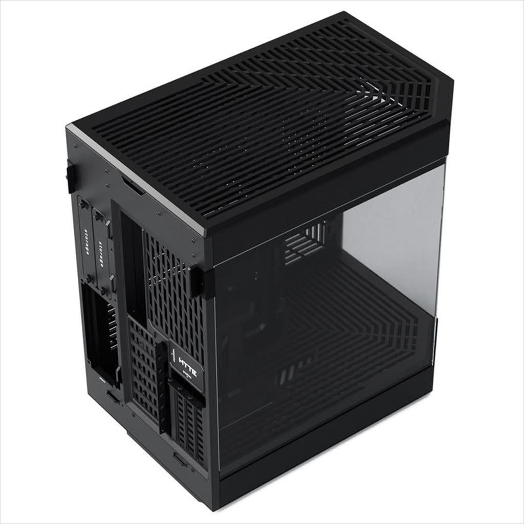 CASE HYTE E-ATX Mid-Tower Y60, x3 Tempered glass (panoramic), 3x 120mm fans, w/riser 4.0 cable, USB 3.2 Type-C, Black, GEHY-008
