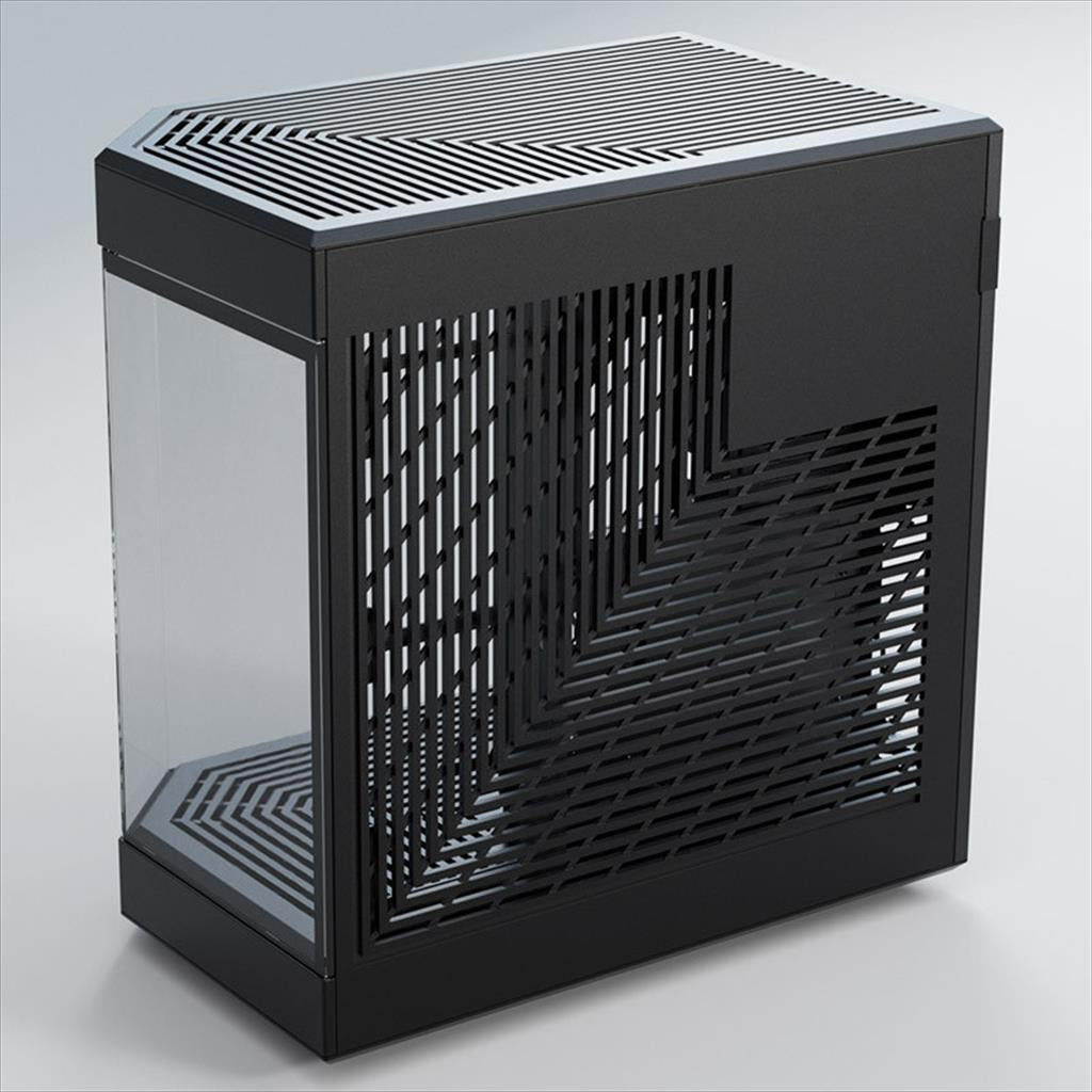 CASE HYTE E-ATX Mid-Tower Y60, x3 Tempered glass (panoramic), 3x 120mm fans, w/riser 4.0 cable, USB 3.2 Type-C, Black, GEHY-008